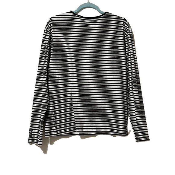 Disneyland Womens Size XXL Minnie Mouse Striped Long Sleeve Top Black & White - Picture 5 of 8